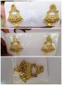 Indian kundan earrings gold palated 1carat. 