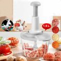 Manual Chopper Hand Operated - Manual Hand-Powered Food Chopper Machine for Meat , Vegetables - Kitchen Gadgets - Chopper Machine hand pump - Kitchen accessories.,.,. 