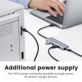 UGREEN USB Hub 3.0, Ultra Slim 4 Port USB 3 Hub with 5Gbps Data Transfer, Po-wer Supply Port, Multiple USB Port Extension Hub for Laptop, PC, MacBook, iMac, Xbox, PS4/PS5S, Hard Drive. 