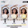 RMG TRADERS PLOKMA Ready Stock U20 Ring LED Selfie Mirror Clip HP Practical Clip-On Mirror for Selfies & Content Creation. 