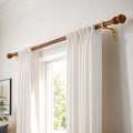 Golden Curtain Rod Bracket Adjustable Curtain Pipe Holder Wall Mount R Shape Hook. 