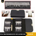 TALEC.PK | Mini 25 in 1 Precision Screwdriver Kit, 25 Piece Screwdriver Kit Repair Tools, Set with Leather Case. 