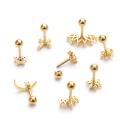 Crystal Bar Barbell Ear Cartilage Tragus Helix Stud Piercing Earring. 