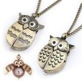 Owl Pendant Watch Pocket Watch Necklace Quartz Chain Watch. 