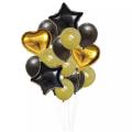 14 Pcs Decorative Balloons Set (Star, Heart Shaped & Latex Party Balloons Set) For Birthday and Event Decoration. 