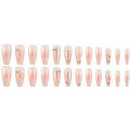 Butterfly Flash Diamond Paste 24Pcs Wearable Artificial Nails – Light Luxury Pure Stylish Pattern Nails. 
