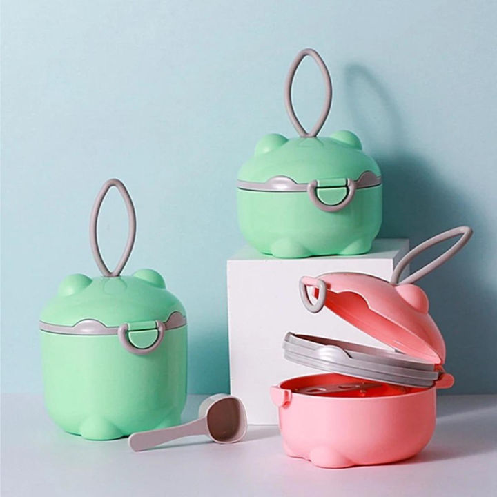 Portable Baby Food Container With Spoon Candy Color Infants Toddlers Baby Food Storage Newborn Snack Box