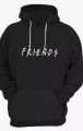 BLACK FRIENDS HOODIE FOR MEN. 