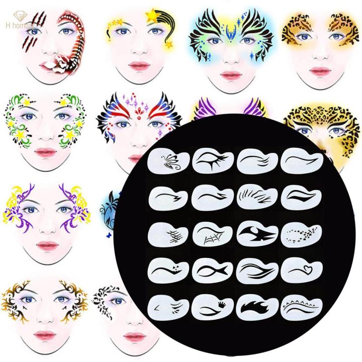 Face Painting Stencil Makeup Art Painting Smooth Lightweight Reusable Eyebrow Shape
