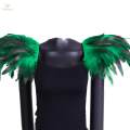 Feather Cape Shawl Gothic Layered Feather Shoulder Wrap Roles Play Dress up Collar for Festivals. 