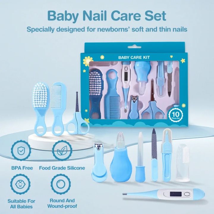 10Pcs/set%20Newborn%20Baby%20Care%20Kit%20Thermometer%20Kid%20Toiletries%20Baby%20Kids%20Nail%20Hair%20Health%20Care%20Grooming%20Brush%20Kit%20Clipper%20-%20Image%205