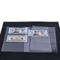 1Pcs Opbergzakken Geld Banknote Paper Money Album Pagina Verzamelen Houder Mouwen 3-Slot Losse Blad Blad pocket Houder. 