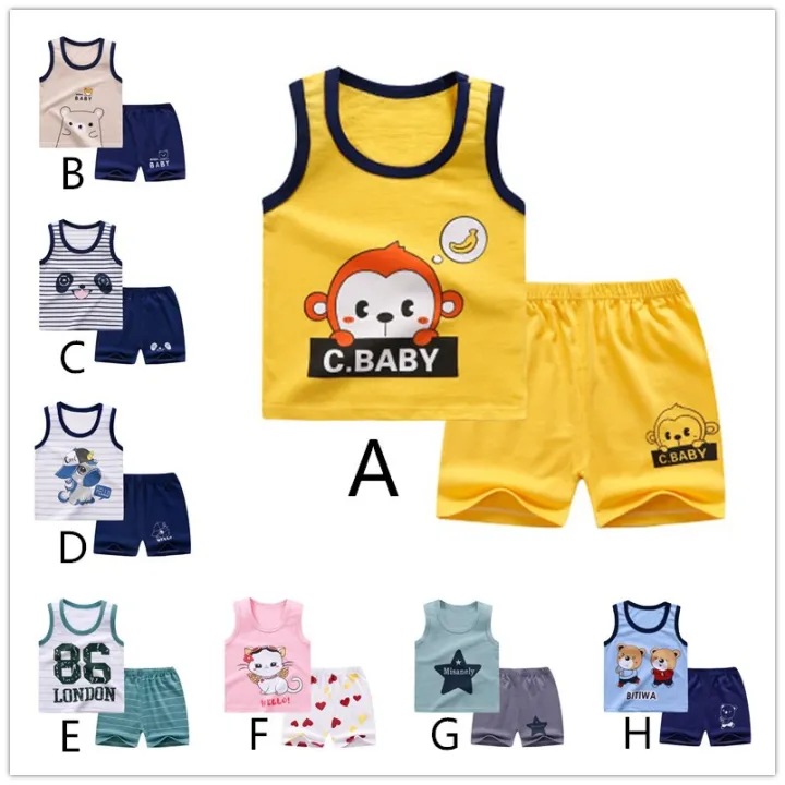 TS%20Baju%20Baby%20Girl%20Boy%20Suit%20Vest+Shorts%20Korean%20Style%20Among%20Us%20Cute%20Dinosaur%20Cotton%20Print%20Ready%20Stock%200-5Y%20-%20Image%204