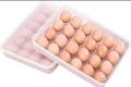 Egg Rack Egg Dispenser 24 Egg Holder with Lid and Lock for Refrigerator. 