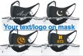 Name/Logo/text on Ninja Mask/black mask. 