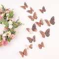 BUTTERFLY DECORATION STICKERS DIY WALL DECORATIONS NURSERY ROOM DECOR BUTTERFLY STICKS PACK OF 12 PCS. 