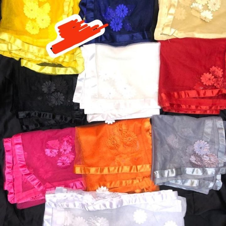 Net 3d flower dupatta, 1 pcs