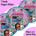 Gabby Dollhouse Theme Birthday Party Decorations Cake Topper Birthday CUP PLATE Straw Swirls Stickers KidsParty Supplies Decor. 