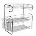 Best Of 2023 G Shape 3 Tire Dishrack Plate Dish Spoon Fork Bowl Cup Drain Rack Kitchen Organizer. 