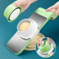 Stainless steel 5 in 1 vegetable cutter - Vegetable slicer Salad handheld chopper changeable blades kitchen tool - Kitchen accessories gadget multi-functional onion potato cutter. 
