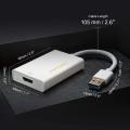CableCreation HD 1080P@ 60Hz USB 3.0 To HDMI-Compatible Adapter External Graphics Card Audio Video Converter Cable for PC TV. 