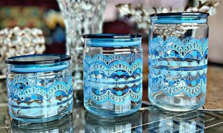 Airtight glass jar pcs airtight printed glass containers with
