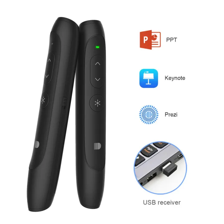 Slide Control Powerpoint Wireless Presenter 2.4GHz Remote Control Powerpoint PPT Clicker ...