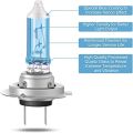 AGPTEK H7 Halogen Headlight Bulb with Super White Light 12V/55W 5000K, High Performance Long Life Fog Replacement Bulb,2 Pack. 