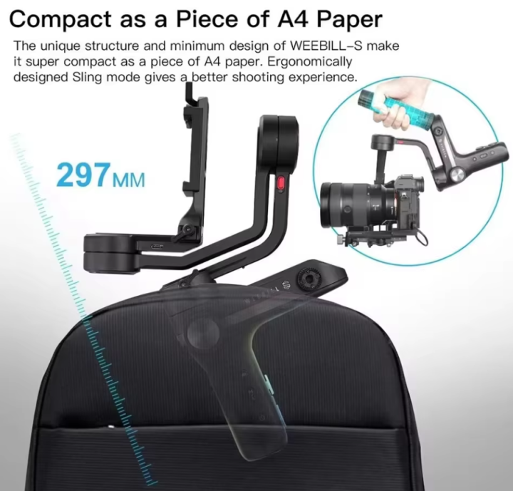 ZHIYUN%20Weebill%20S%203-Axis%20Handheld%20Compact%20Gimbal%20Stabilizer%20for%20DSLR%20&%20Mirrorless%20Camera%20Sony%20Nikon%20Panasonic%20Canon%20BMPCC%20-%20Image%204
