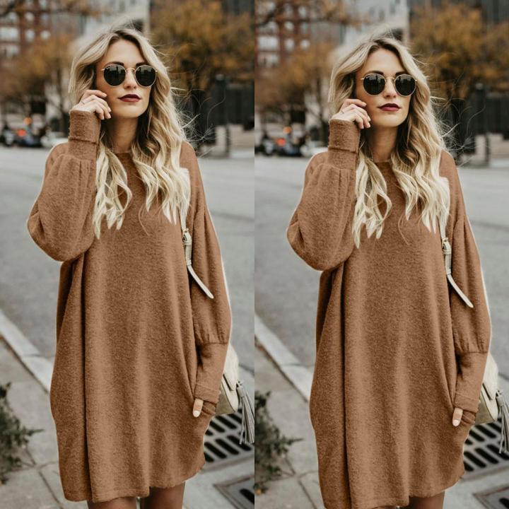 Fashion%20Women%20Solid%20O-Neck%20Pocket%20Long%20Sweater%20Long%20Sleeve%20Casual%20Loose%20Pullover%20-%20Image%206