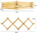 10 Hook Wall Hanger Wooden Expandable Folding Wall Hanger Mug Hat Accordion Rack. 