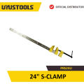 24" S-CLAMP Heavy Duty QT450 Steel Clamp Max Load 750 kg Industrial Strength High Quality Construction Secure Grip Ideal For Workbench, Carpentry, Metalworking - UYUSTOOLS PRS24U. 