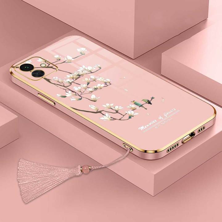 Casing%20For%20Samsung%20A04%20A04E%20samsung%20A05%20Luxury%20Beautiful%20mapies%20with%20flower%20Camera%20Protection%20Phone%20Case%20Plating%20Edges%20Silicone%20Soft%20Cover%20With%20Free%20Lanyard%20-%20Image%205