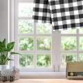 Buffalo Plaid Valances for Kitchen Farmhouse Check Plaid Valances for Window Treatment Decor (Black and White). 
