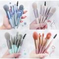8 Pcs Mini Travel Portable Soft Makeup Brushes Set Eye Shadow Foundation Powder Eyelash Lip Concealer Blush Make Up Brush Set. 