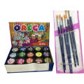 Orega Poster Color with 06 Piece Imported Paint Brush Set - 15 different shades, 15ml bottles each Stationary Item For Girls. 