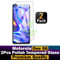 Motorola One 5G Glass Protector Polish Screen Tempered For Motorola One 5G - 2Pcs. 