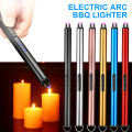 Electric Arc BBQ Lighter USB Rechargeable Lighters Windproof Flameless Plasma Ignition Long Gas Lighter Gas Stove Candle Lighter. 