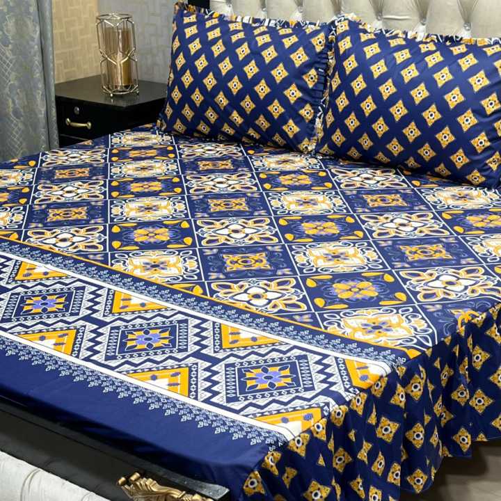 Elegant%20Floral/Leaf/Bamboo%20Pattern%20Cotton%20Bed%20Sheet%20Set%20-%20Soft%20Hypoallergenic%20Fabric%20-%20Double/Queen%20Size%20-%20Image%206