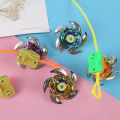 4 Pcs Set - 4 Beyblade With 4 Launcher Super Speed Metal Blade Battle Spinning Toy - Mini Size Spin Bey blade burst Be Blade Toys Set For Kids Boys Girls Baby Fun and Fighting. 