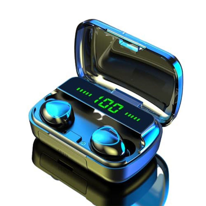 Mishi Pack Of 2 Best M10 TWS Bluetooth 5.1 Earphone Charging Box Wireless Earbuds Stereo Sports Waterproof with Microphone Bluetooth Headset
