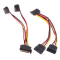 1PC 20CM Sata Extension Cord For HDD SSD Hard Disk SATA Power Y Splitter Cable 15 Pin Male To Dual 15 Pin Female Power Cable Mushen. 