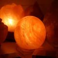 Crafted Himalayan Salt Lamp Ball Shape, Original Himalayan Crystal Globe Lamp. 