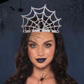 Synthetic Spider Crown Eye-catching Non-Drop Black Halloween Crown Lightweight Cosplay Crown for Halloween Parties Masquerade. 