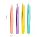 1Pcs 4 Color Professional Eyebrow Tweezers Tongs Trimmer Profiler For Eye Brows Facial Nose Hair Removal Makeup Remover Tools. 