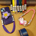 Mobile phone lanyard length and short accessories shrink mobile phone elastic lanyard buckle diagonal across halter neck strap rope mobile phone rope. 