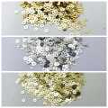 1 Tola, Disc Sitaray in Silver & Gold & Dull Gold Plane Colors  Sequins DIY Crafts 3mm. 