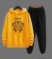 Lion Printed Fleece Full Sleeves Pull Over Hoodie & Trouser For Men & Boys. 