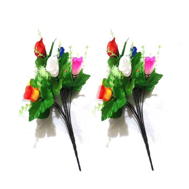 Pack%20of%202%20Artificial%20Multicolor%20Rose%20Kali%20Flowers%20Bunch-12%20Multicolor%20Rose%20Kali%20Head%20Artificial%20Flowers%20-%20Image%204