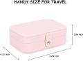 Portable Double Layer Travel Jewelry Organizer Box for Women – Mini Storage Case with Display – Classic Style – All Season – Fabric Lined. 